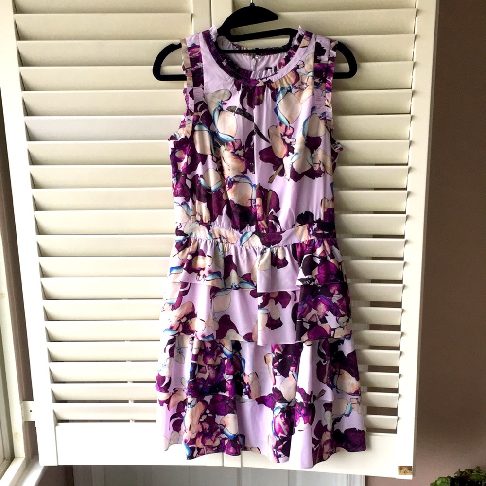 Purple floral dress by Banana Republic, size 4